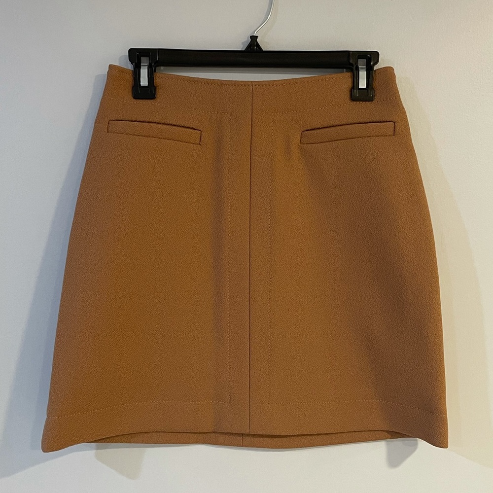H&M tan A-Line Skirt, Size 6